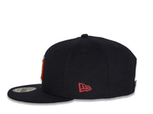 Load image into Gallery viewer, New Era MLB 9Fifty 950 Snapback San Diego Padres Cap Hat Navy Crown White/Orange Logo 25th Anniversary Side Patch Black UV