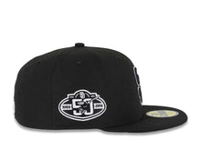 Load image into Gallery viewer, San Diego Padres New Era MLB 59FIFTY 5950 Fitted Cap Hat Black Crown/Visor Black/White Logo 50th Anniversary Side Patch