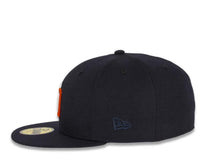 Load image into Gallery viewer, New Era MLB 59Fifty 5950 Fitted San Diego Padres Cap Hat Navy Crown White/Orange Logo 25th Anniversary Side Patch Gray UV