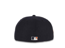 Load image into Gallery viewer, New Era MLB 59Fifty 5950 Fitted San Diego Padres Cap Hat Navy Crown White/Orange Logo 25th Anniversary Side Patch Gray UV
