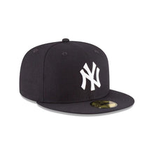 Load image into Gallery viewer, New York Yankees New Era MLB 59Fifty 5950 Fitted Cap Hat Team Color Navy Crown/Visor White Logo 2000 Subway World Series Side Patch Gray UV