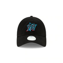 Load image into Gallery viewer, (Women) Miami Marlins New Era MLB 9TWENTY 920 Adjustable Cap Hat Black Crown/Visor Team Color Logo