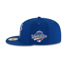 Load image into Gallery viewer, Toronto Blue Jays New Era MLB 59Fifty 5950 Fitted Cap Hat Team Color Royal Blue Crown/Visor Team Color Logo 1993 World Series Side Patch Green UV