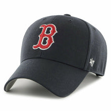 Load image into Gallery viewer, Boston Red Sox '47 Brand MLB MVP Adjustable Snapback Closure Cap Hat Team Color Navy Crown/Visor Red/White Logo 2004 World Series Side Patch