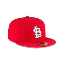 Load image into Gallery viewer, St. Louis Cardinals New Era MLB 59Fifty 5950 Fitted Cap Hat Red Crown/Visor Team Color Logo with World Series 2006 Side Patch