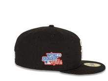 Load image into Gallery viewer, New Era MLB 59Fifty 5950 Fitted San Diego Padres Cap Hat Black Crown White Cooperstown Retro Logo 1984 World Series Side Patch Black UV