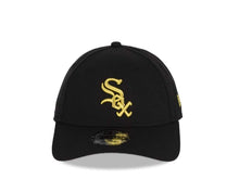 Load image into Gallery viewer, Chicago White Sox New Era MLB 9FORTY 940 Adjustable Cap Hat Black Crown/Visor Metallic Gold Logo