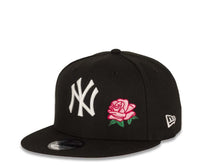 Load image into Gallery viewer, New Era MLB 9Fifty 950 Snapback New York Yankees Cap Hat Black Crown White Logo with Rose 1996 World Series Side Patch Pink UV
