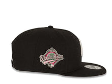 Load image into Gallery viewer, New Era MLB 9Fifty 950 Snapback New York Yankees Cap Hat Black Crown White Logo with Rose 1996 World Series Side Patch Pink UV