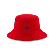 Load image into Gallery viewer, Philadelphia Phillies New Era MLB Bucket Cap Hat Red Crown/Visor Team Color Logo 2020 Batting Practice