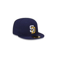 Load image into Gallery viewer, (Infant) San Diego Padres New Era MLB 59FIFTY 5950 Fitted Cap Hat Navy Crown/Visor White/Yellow Logo