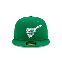 Load image into Gallery viewer, San Diego Padres New Era MLB 59FIFTY 5950 Fitted Cap Hat Green Crown/Visor White/Green Friar Logo