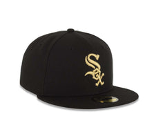 Load image into Gallery viewer, Chicago White Sox New Era MLB 59FIFTY 5950 Fitted Cap Hat Black Crown/Visor Metallic Gold Logo