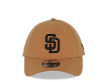 Load image into Gallery viewer, (Canvas) San Diego Padres New Era MLB 9FORTY 940 Adjustable Snapback Closure Cap Hat Light Brown Crown/Visor Black Logo Black UV