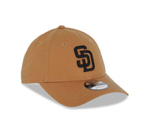 Load image into Gallery viewer, (Canvas) San Diego Padres New Era MLB 9FORTY 940 Adjustable Snapback Closure Cap Hat Light Brown Crown/Visor Black Logo Black UV