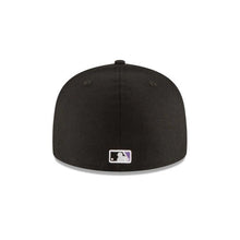 Load image into Gallery viewer, Arizona Diamondbacks New Era MLB 59Fifty 5950 Fitted Cap Hat Team Color Black Crown/Visor Team Color Snake Logo 2001 World Series Side Patch Gray UV