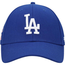 Load image into Gallery viewer, Los Angeles Dodgers '47 Brand MLB MVP Adjustable Snapback Closure Cap Hat Team Color Royal Blue Crown/Visor White Logo 1981 World Series Side Patch Gray UV