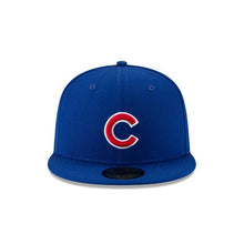 Load image into Gallery viewer, Chicago Cubs New Era MLB 59Fifty 5950 Fitted Cap Hat Royal Blue Crown/Visor Team Color Logo with World Series 2016 Side Patch