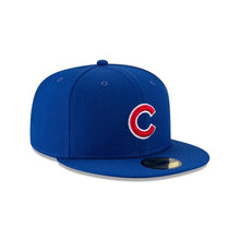 Load image into Gallery viewer, Chicago Cubs New Era MLB 59Fifty 5950 Fitted Cap Hat Royal Blue Crown/Visor Team Color Logo with World Series 2016 Side Patch