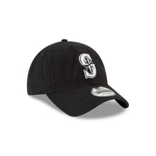 Load image into Gallery viewer, Seattle Mariners New Era MLB 9TWENTY 920 Adjustable Cap Hat Black Crown/Visor White/Black Logo with SD side Patch