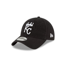 Load image into Gallery viewer, Kansas City Royals New Era MLB 9TWENTY 920 Adjustable Cap Hat Black Crown/Visor White/Black with Crown Logo