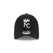Load image into Gallery viewer, Kansas City Royals New Era MLB 9TWENTY 920 Adjustable Cap Hat Black Crown/Visor White/Black with Crown Logo