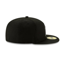 Load image into Gallery viewer, Miami Marlins New Era MLB 59FIFTY 5950 Fitted Cap Hat Black Crown/Visor Black/White Logo