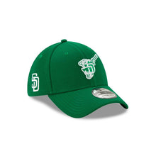 Load image into Gallery viewer, San Diego Padres New Era MLB 39THIRTY 3930 Flexfit Cap Hat Green Crown/Visor White/Green Friar Logo with SD Side Patch
