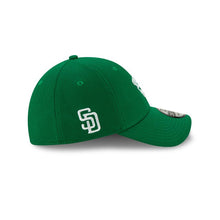 Load image into Gallery viewer, San Diego Padres New Era MLB 39THIRTY 3930 Flexfit Cap Hat Green Crown/Visor White/Green Friar Logo with SD Side Patch