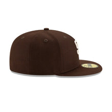 Load image into Gallery viewer, (Youth) San Diego Padres New Era MLB 59FIFTY 5950 Fitted Cap Hat Brown Crown/Visor Gray/White Logo