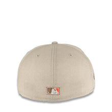 Load image into Gallery viewer, San Diego Padres New Era MLB 59FIFTY 5950 Fitted Cap Hat Stone White Crown/Visor White/Pink Logo
