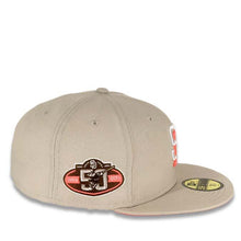 Load image into Gallery viewer, San Diego Padres New Era MLB 59FIFTY 5950 Fitted Cap Hat Stone White Crown/Visor White/Pink Logo