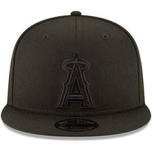 Load image into Gallery viewer, Los Angeles Anaheim Angels New Era MLB 9FIFTY 950 Snapback Cap Hat Black Crown/Visor Black Logo