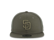 Load image into Gallery viewer, San Diego Padres New Era MLB 9FIFTY 950 Snapback Cap Hat Olive Green Crown/Visor Olive Green Logo (Color Pack)