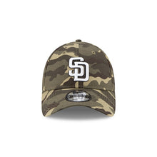 Load image into Gallery viewer, San Diego Padres New Era MLB 9TWENTY 920 Adjustable Cap Hat Camo (Desert) Crown/Visor White Logo Salute to Service Side Patch