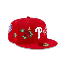 Load image into Gallery viewer, Philadelphia Phillies New Era MLB 59FIFTY 5950 Fitted Cap Hat Red Crown/Visor White Logo with Multiple Patches (World Series Champion)