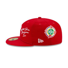 Load image into Gallery viewer, Philadelphia Phillies New Era MLB 59FIFTY 5950 Fitted Cap Hat Red Crown/Visor White Logo with Multiple Patches (World Series Champion)