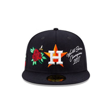 Load image into Gallery viewer, Houston Astros New Era MLB 59FIFTY 5950 Fitted Cap Hat Navy Crown/Visor Team Color Logo with Multiple Patches (World Series Champion)