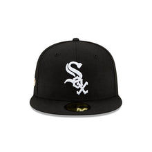 Load image into Gallery viewer, Chicago White Sox New Era MLB 59FIFTY 5950 Fitted Cap Hat Black Crown/Visor White Logo with 2005 World Series Side Patch Green Paisley UV