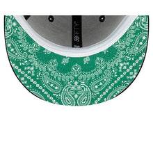Load image into Gallery viewer, Chicago White Sox New Era MLB 59FIFTY 5950 Fitted Cap Hat Black Crown/Visor White Logo with 2005 World Series Side Patch Green Paisley UV