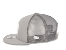 Load image into Gallery viewer, San Diego Padres New Era MLB 9FIFTY 950 Mesh Trucker Snapback Cap Hat Gray Crown/Visor White Logo
