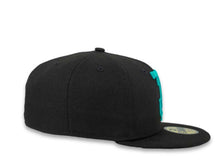 Load image into Gallery viewer, New Era Mexican Baseball League 59Fifty 5950 Fitted Tijuana Toros Cap Hat Black Crown Aqua Logo Black UV