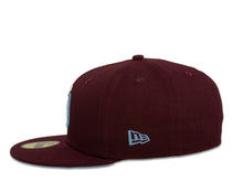 Load image into Gallery viewer, San Diego Padres New Era MLB 59Fifty 5950 Fitted Cap Hat Maroon Crown White/Sky Blue Logo 2016 All-Star Game Side Patch Sky Blue UV
