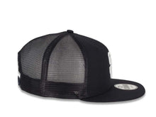 Load image into Gallery viewer, San Diego Padres New Era MLB 9FIFTY 950 Mesh Trucker Snapback Cap Hat Black Crown/Visor Black/White Logo