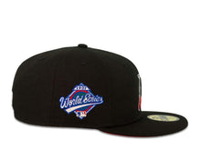 Load image into Gallery viewer, New Era MLB 59Fifty 5950 Fitted Floria Marlins Cap Hat Black Crown Black/Red/White/Metallic Silver Logo 1997 World Series Side Patch Red UV