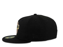 Load image into Gallery viewer, New Era MLB 59Fifty 5950 Fitted San Diego Padres Cap Hat Black Crown Brow/White/Yellow/Orage Cooperstown Retro Logo 2016 All-Star Game Side Patch Gray UV