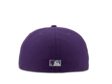 Load image into Gallery viewer, New Era MLB 59Fifty 5950 Fitted San Diego Padres Cap Hat Dark Purple Crown White Logo 2016 All-Star Game Side Patch Sky Blue UV