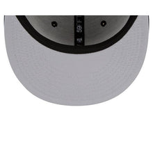 Load image into Gallery viewer, Chicago White Sox New Era MLB 59Fifty 5950 Fitted Hat Royal Black Crown/Visor White Logo with World Series Champions 2005 Patches Gray UV