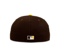 Load image into Gallery viewer, San Diego Padres New Era MLB 59Fifty 5950 Fitted Cap Hat Dark Brown Crown/Visor White/Yellow Logo 2016 All-Star Game Side Patch Green UV
