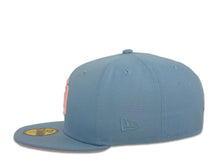 Load image into Gallery viewer, San Diego Padres New Era MLB 59Fifty 5950 Fitted Cap Hat Sky Blue Crown Pink Logo 1992 All-Star Game Side Patch Pink UV
